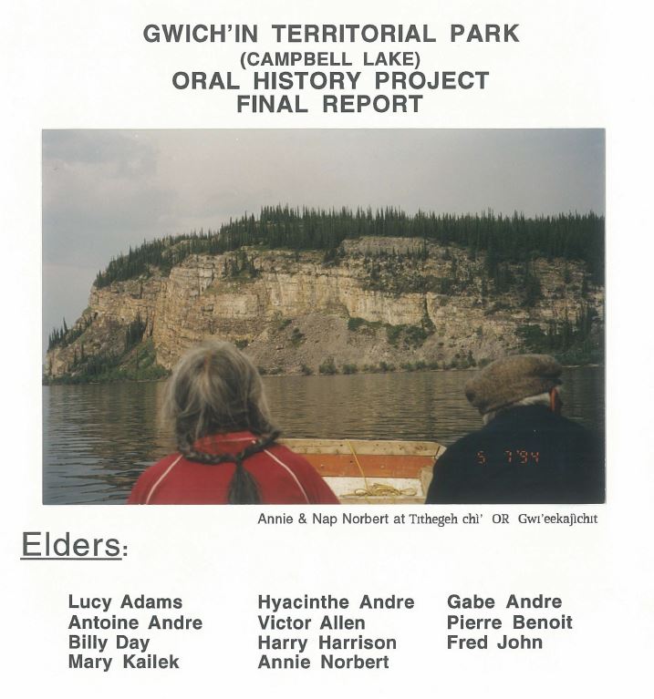 Gwich'in Territorial Park report 1994 Cover image Gwich'in Territorial Park report 1994 Cover image
