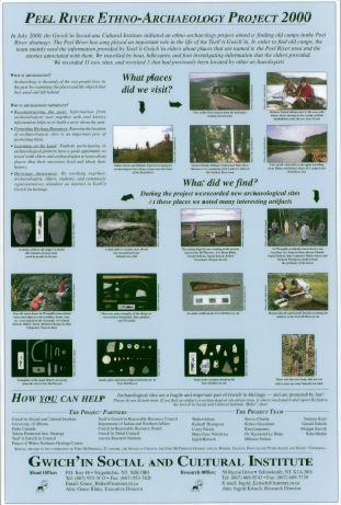 Peel River Ethno-Archaeology Project 2000 Poster Peel River Ethno-Archaeology Project 2000 Poster