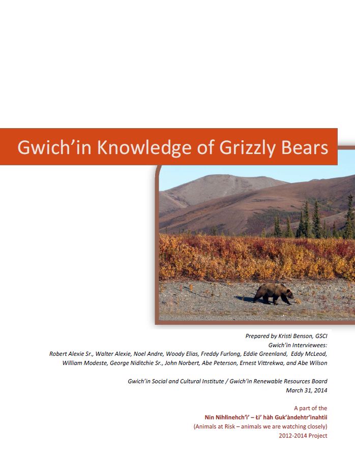 Gwich'in Knowledge of Grizzly Bears Report Cover
