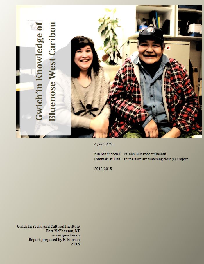 Gwich’in Knowledge of Bluenose West Caribou Report Cover